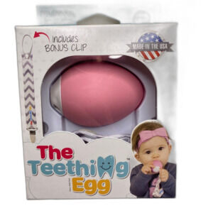 The Teething Egg Baby Girl Pink Teether - BPA Free - Made in the USA